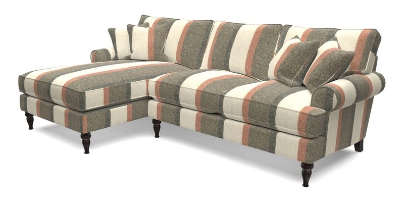 Cooksbridge Chaise Sofa LHF in Two Tone Plain Biscuit