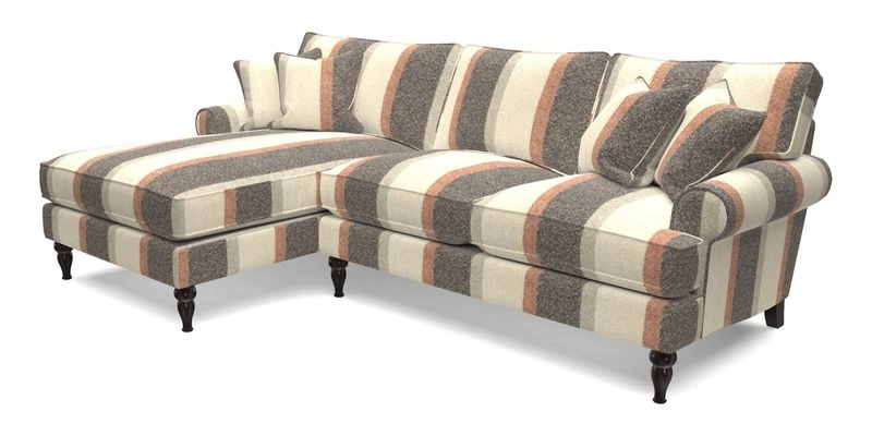 Cooksbridge Chaise Sofa LHF in Two Tone Plain Biscuit