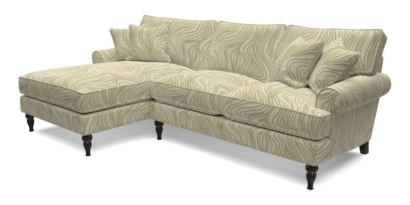 Cooksbridge chaise sofa LHF in Two Tone Plain Biscuit