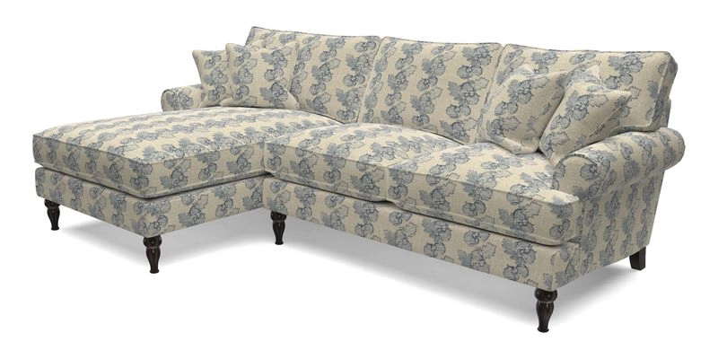 Cooksbridge chaise sofa LHF in Two Tone Plain Biscuit
