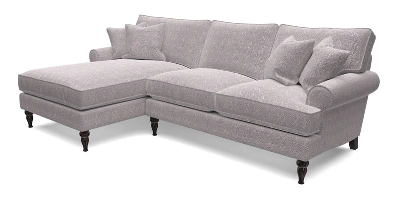 Cooksbridge Chaise Sofa LHF in Two Tone Plain Biscuit