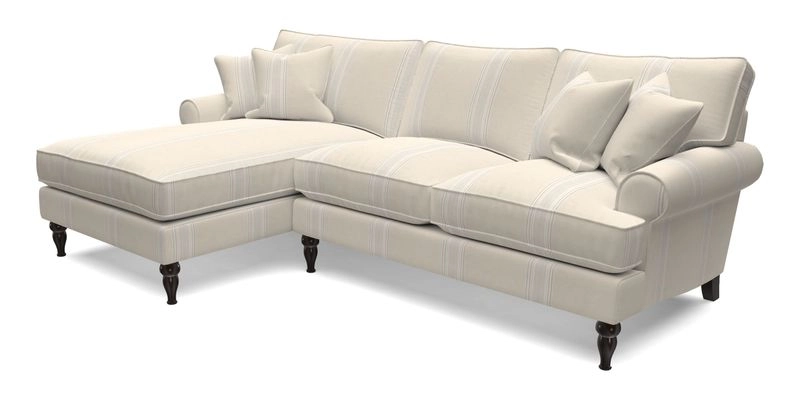 Cooksbridge Chaise Sofa LHF in Two Tone Plain Biscuit
