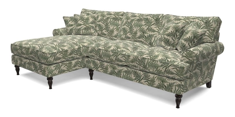 Cooksbridge chaise sofa LHF in Two Tone Plain Biscuit