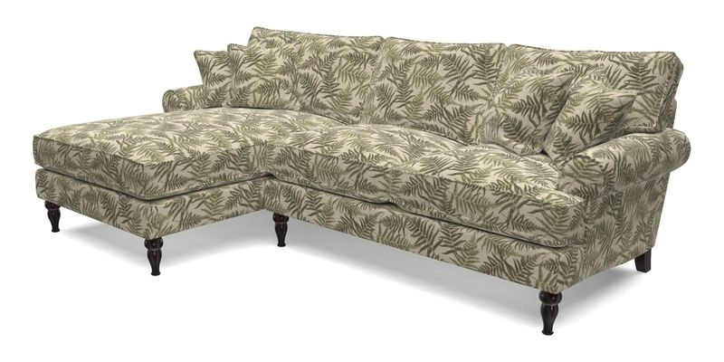 Cooksbridge chaise sofa LHF in Two Tone Plain Biscuit
