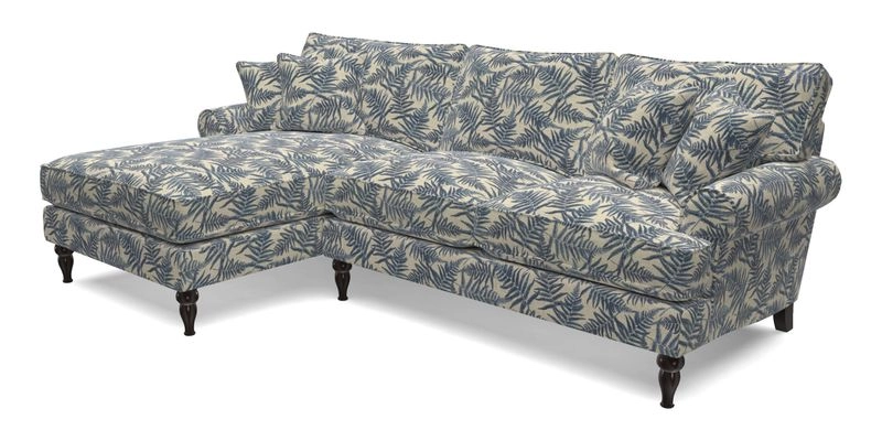 Cooksbridge chaise sofa LHF in Two Tone Plain Biscuit