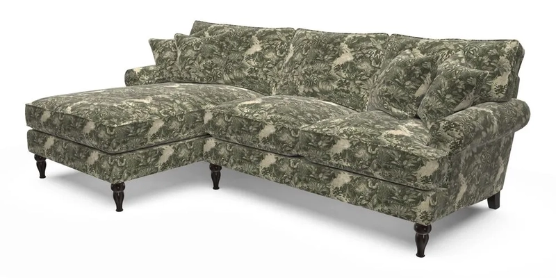 Cooksbridge Chaise Sofa LHF in Two Tone Plain Biscuit