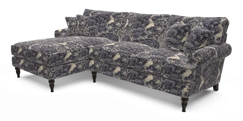 Cooksbridge Chaise Sofa LHF in Two Tone Plain Biscuit