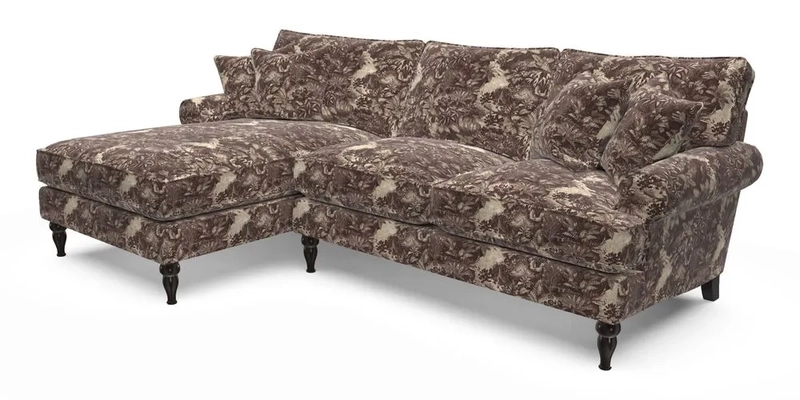 Cooksbridge Chaise Sofa LHF in Two Tone Plain Biscuit