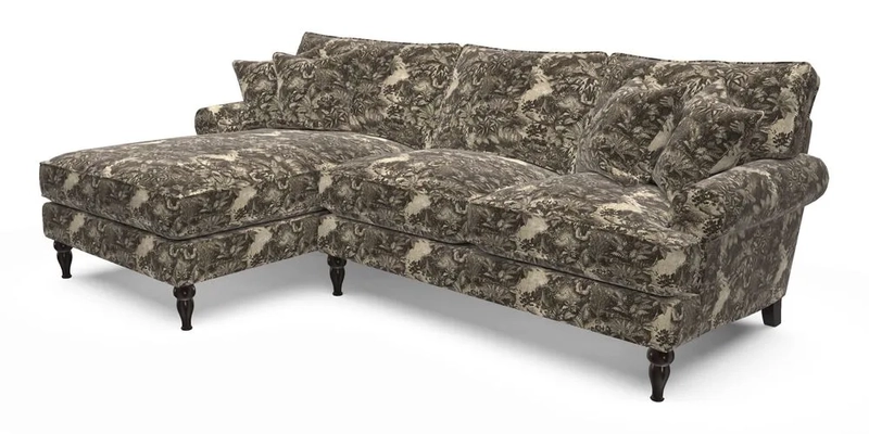 Cooksbridge Chaise Sofa LHF in Two Tone Plain Biscuit