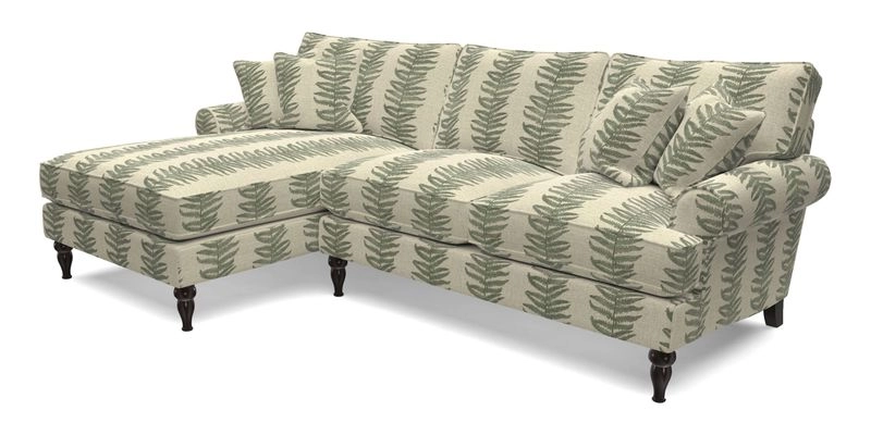 Cooksbridge chaise sofa LHF in Two Tone Plain Biscuit