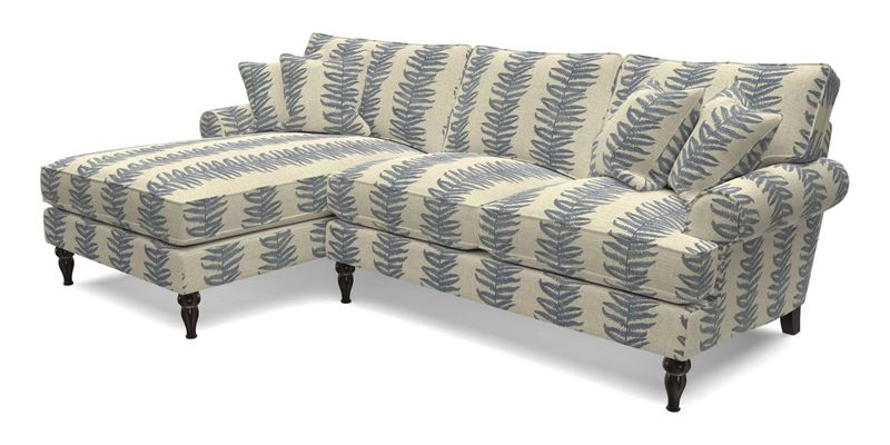 Cooksbridge chaise sofa LHF in Two Tone Plain Biscuit