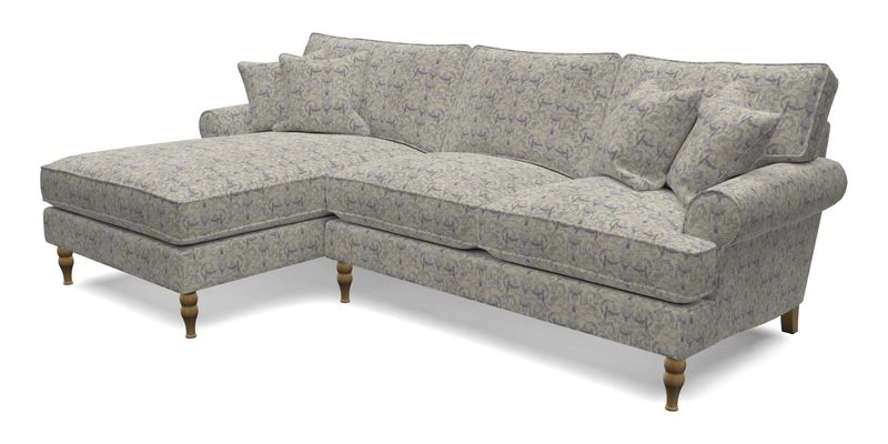 Cooksbridge Chaise Sofa LHF in Two Tone Plain Biscuit