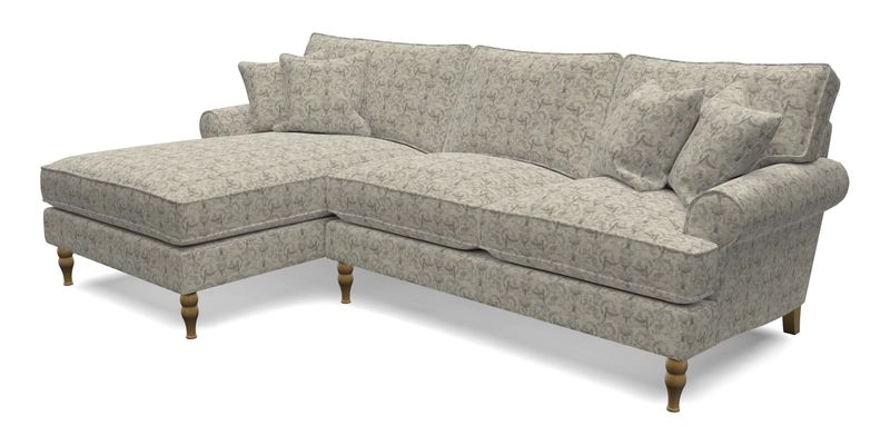 Cooksbridge Chaise Sofa LHF in Two Tone Plain Biscuit