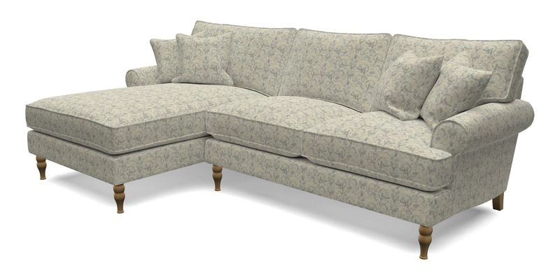 Cooksbridge Chaise Sofa LHF in Two Tone Plain Biscuit
