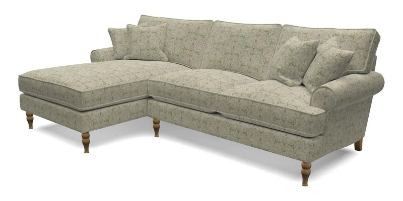 Cooksbridge Chaise Sofa LHF in Two Tone Plain Biscuit