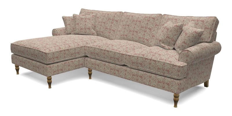 Cooksbridge Chaise Sofa LHF in Two Tone Plain Biscuit