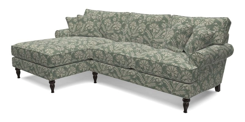 Cooksbridge Chaise Sofa LHF in Two Tone Plain Biscuit