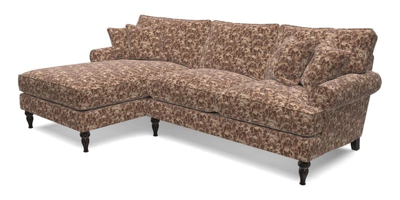 Cooksbridge chaise sofa LHF in Two Tone Plain Biscuit