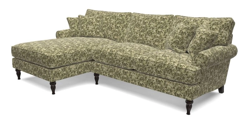 Cooksbridge chaise sofa LHF in Two Tone Plain Biscuit