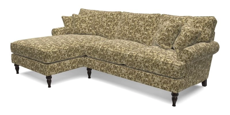 Cooksbridge chaise sofa LHF in Two Tone Plain Biscuit