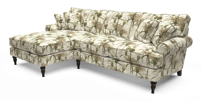 Cooksbridge Chaise Sofa LHF in Two Tone Plain Biscuit