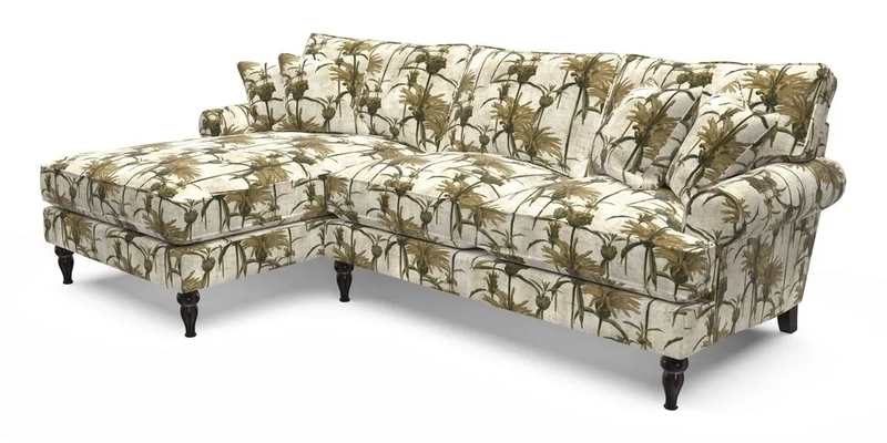 Cooksbridge Chaise Sofa LHF in Two Tone Plain Biscuit