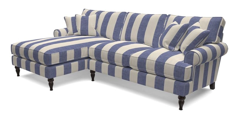 Cooksbridge Chaise Sofa LHF in Two Tone Plain Biscuit