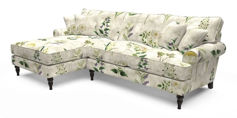 Cooksbridge Chaise Sofa LHF in Two Tone Plain Biscuit