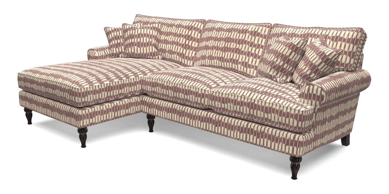 Cooksbridge Chaise Sofa LHF in Two Tone Plain Biscuit