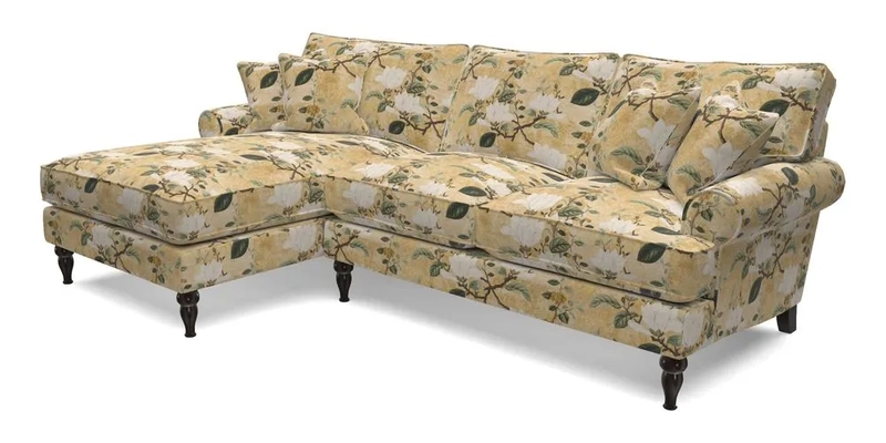 Cooksbridge Chaise Sofa LHF in Two Tone Plain Biscuit