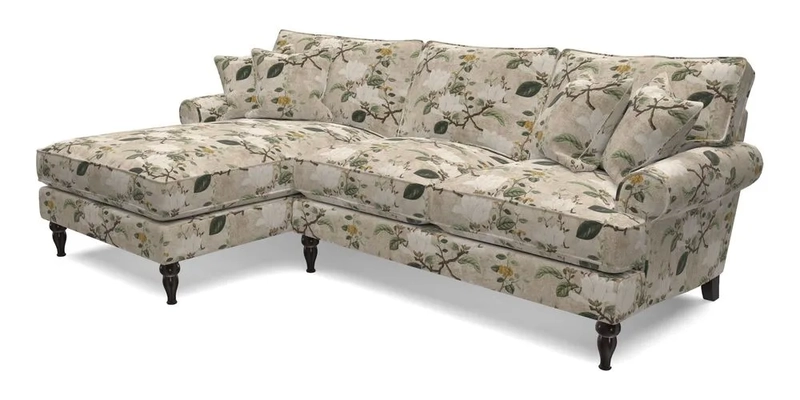 Cooksbridge Chaise Sofa LHF in Two Tone Plain Biscuit