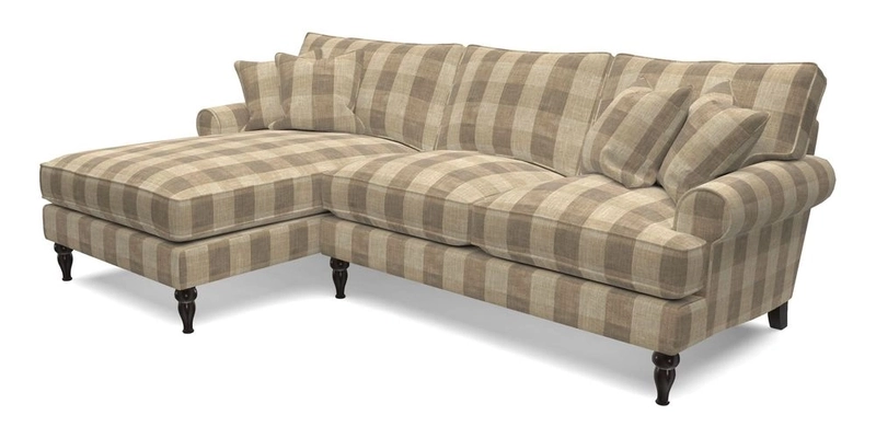 Cooksbridge Chaise Sofa LHF in Two Tone Plain Biscuit