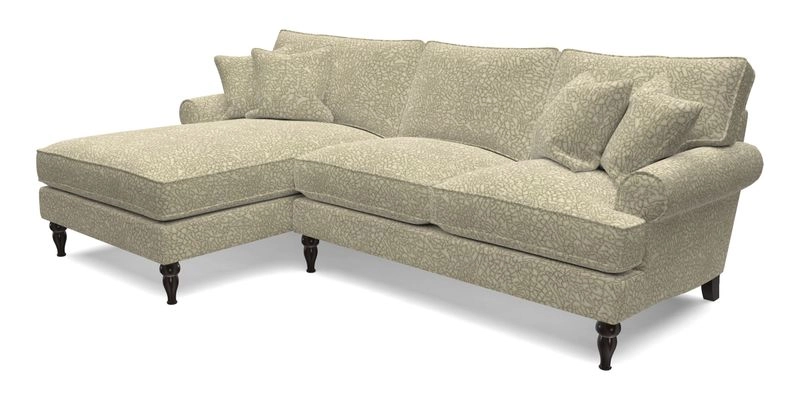 Cooksbridge chaise sofa LHF in Two Tone Plain Biscuit