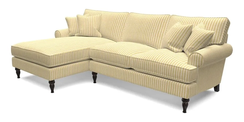 Cooksbridge Chaise Sofa LHF in Two Tone Plain Biscuit