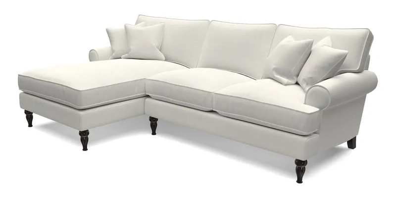 Cooksbridge Chaise Sofa LHF in Two Tone Plain Biscuit