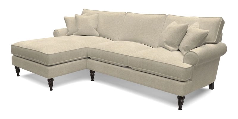 Cooksbridge Chaise Sofa LHF in Two Tone Plain Biscuit