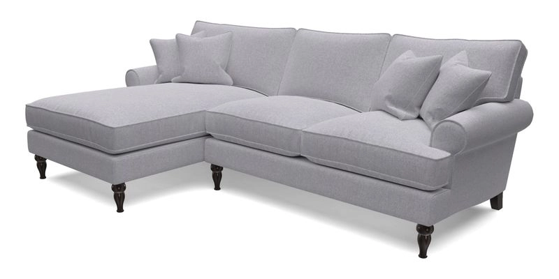 Cooksbridge Chaise Sofa LHF in Two Tone Plain Biscuit
