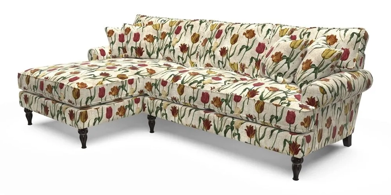 Cooksbridge Chaise Sofa LHF in Two Tone Plain Biscuit