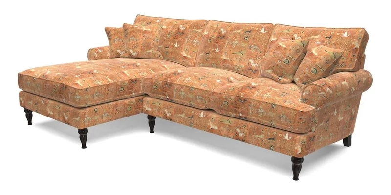 Cooksbridge Chaise Sofa LHF in Two Tone Plain Biscuit