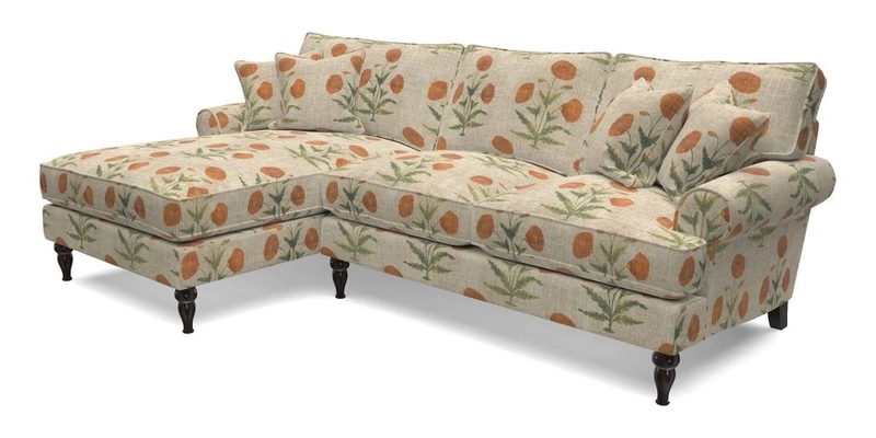 Cooksbridge Chaise Sofa LHF in Two Tone Plain Biscuit
