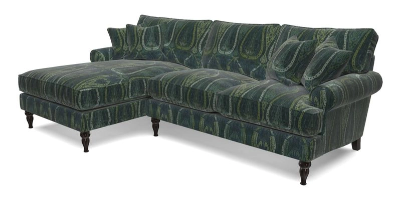Cooksbridge Chaise Sofa LHF in Two Tone Plain Biscuit