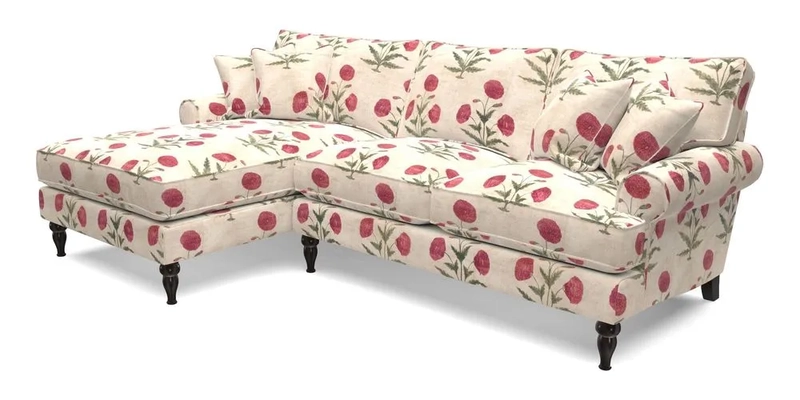 Cooksbridge Chaise Sofa LHF in Two Tone Plain Biscuit