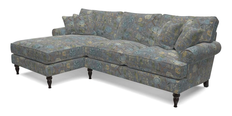 Cooksbridge Chaise Sofa LHF in Two Tone Plain Biscuit
