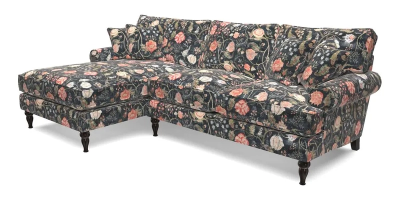 Cooksbridge Chaise Sofa LHF in Two Tone Plain Biscuit