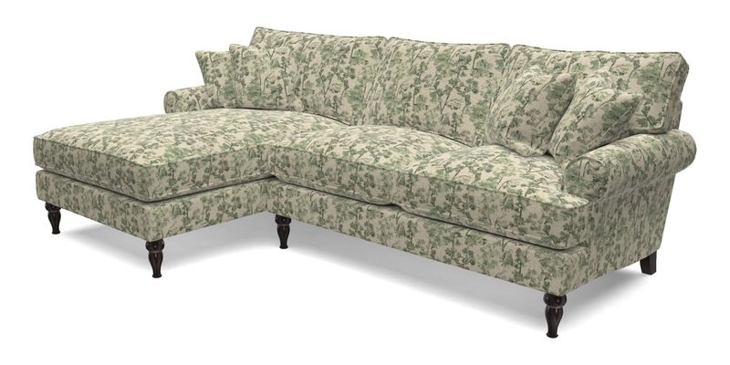 Cooksbridge chaise sofa LHF in Two Tone Plain Biscuit