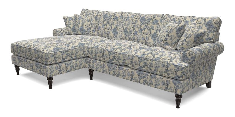 Cooksbridge chaise sofa LHF in Two Tone Plain Biscuit