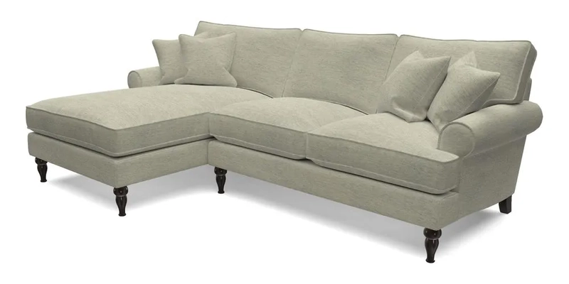 Cooksbridge Chaise Sofa LHF in Two Tone Plain Biscuit
