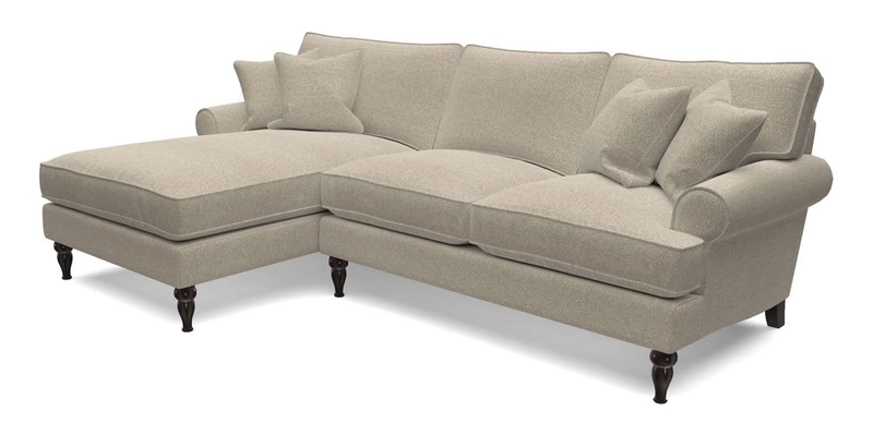 Cooksbridge Chaise Sofa LHF in Two Tone Plain Biscuit