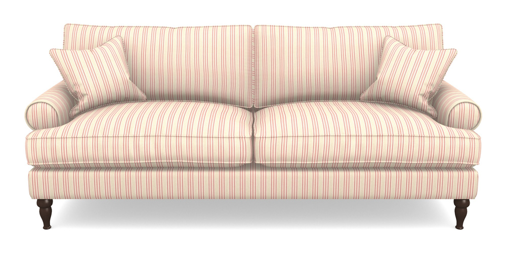 Product photograph of Cooksbridge 4 Seater Sofa In Cloth 22 - Racing Stripes Ayr - Cherry from Sofas and Stuff Limited