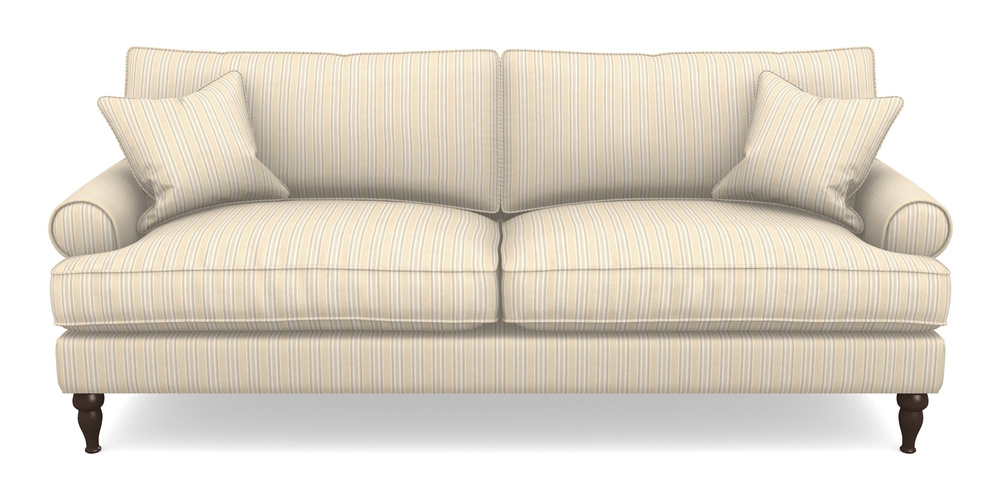 Product photograph of Cooksbridge 4 Seater Sofa In Cloth 22 - Racing Stripes Ayr - Dove from Sofas and Stuff Limited